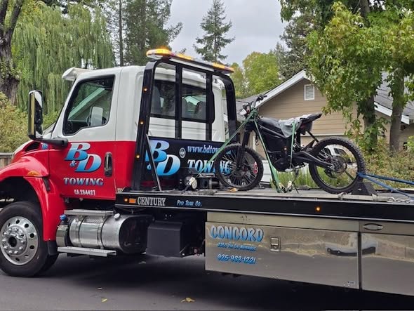An electric dirt bike is confiscated by the Lafayette Police Department.