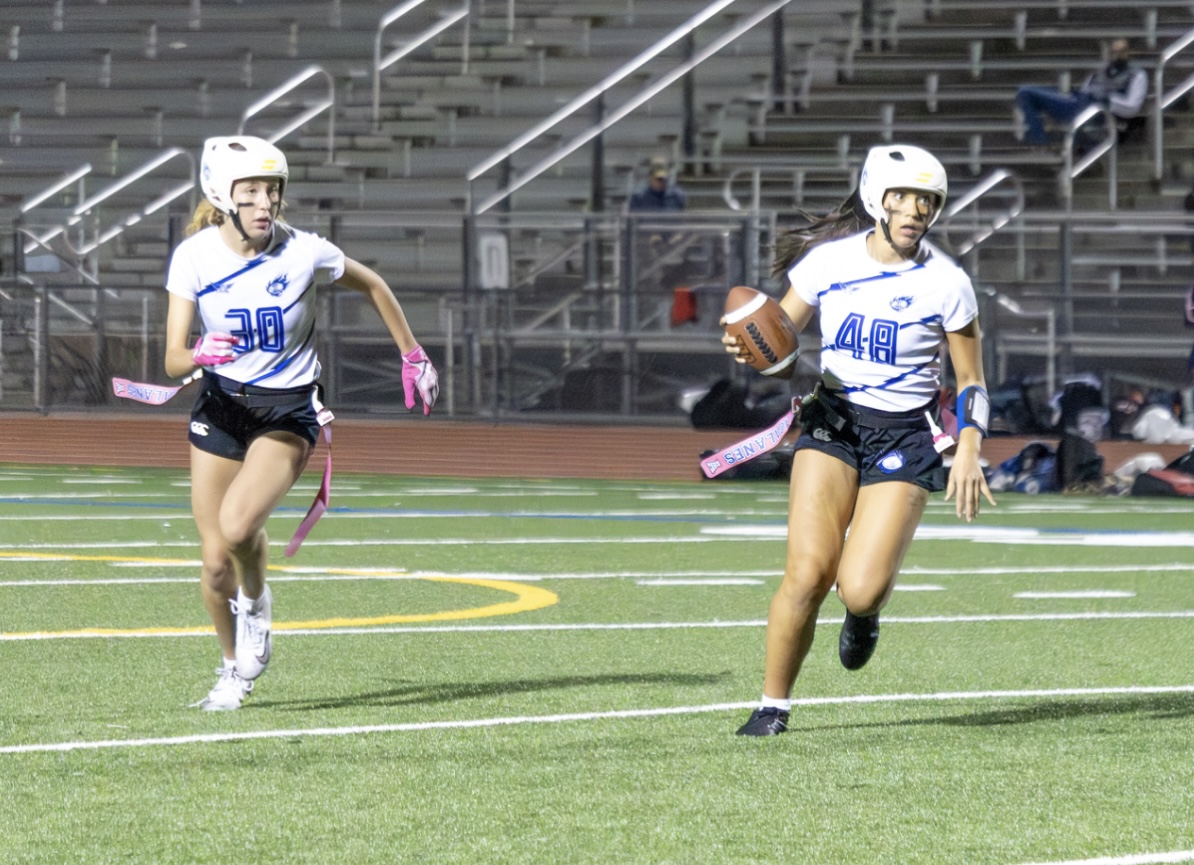 Acalanes’ Isabelle Agnost (30) and Ines Coyne (48)