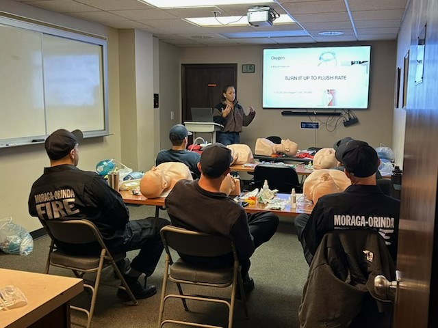 MOFD paramedics and EMTs participate in Airway 100 training.