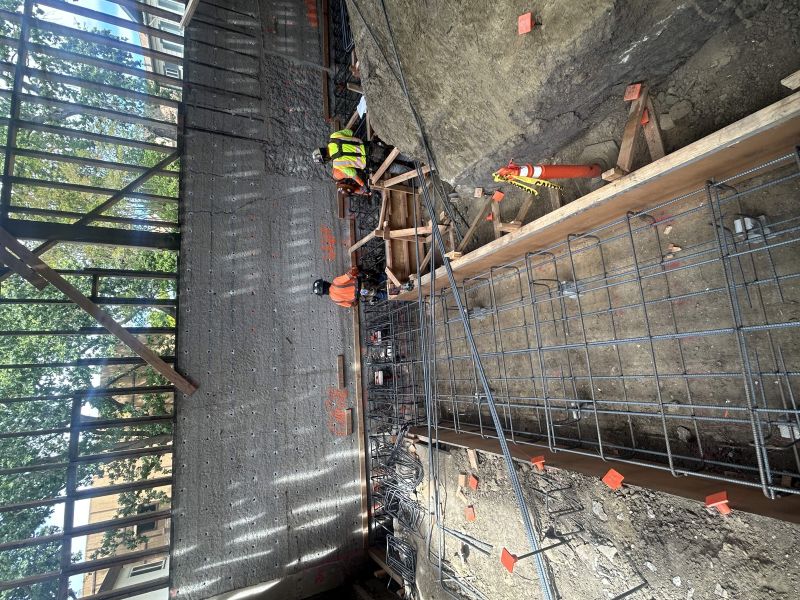 Foundation work at the Park Theater in progress.