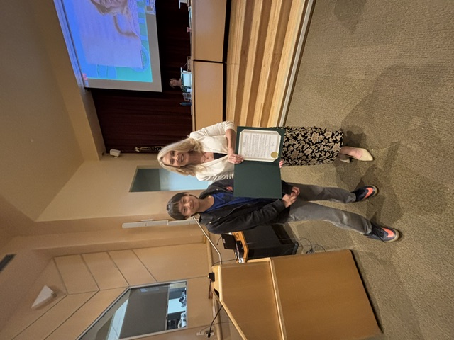 Aiden Meng with Orinda Mayor Brandyn Iverson