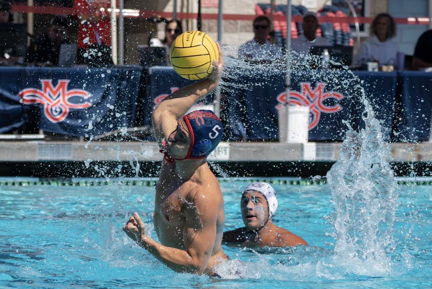 Freshman Leo Hachem, Saint Mary’s leading scorer takes a shot on goal.