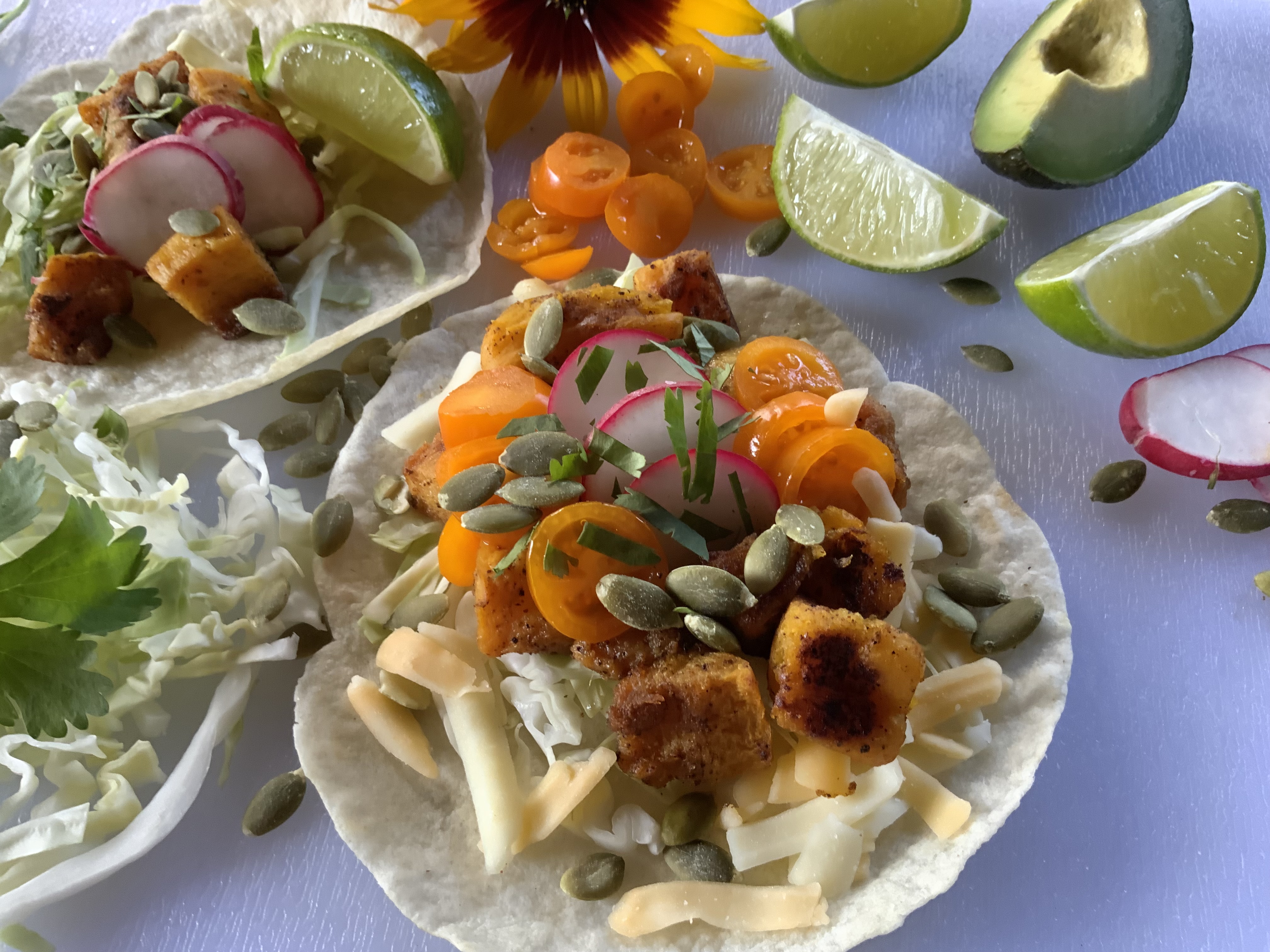 Roasted Pumpkin Tacos, a delish dish for fall