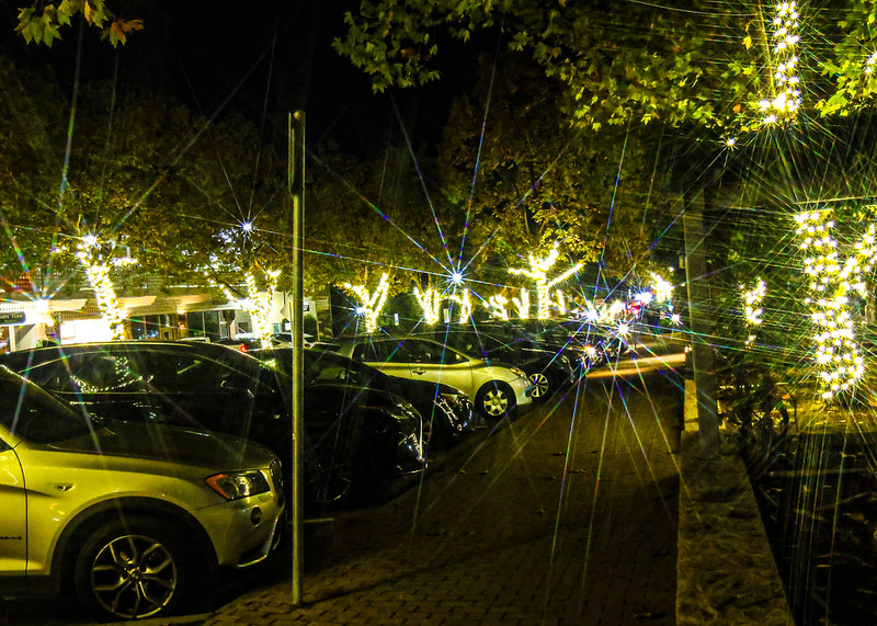 Tiny twinkle lights adorn 111 trees in Orinda.
