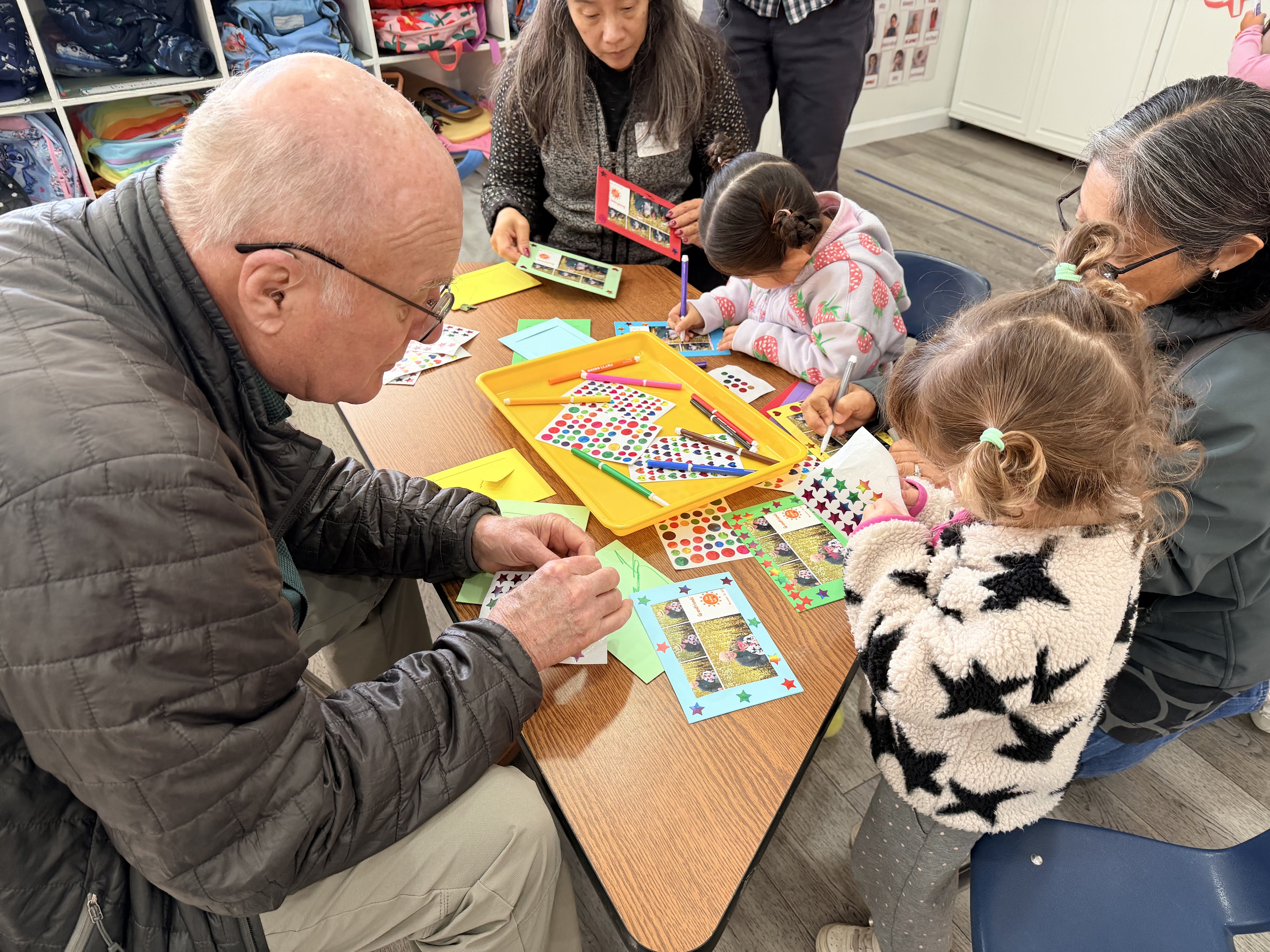 Grandfriends join Saklan School students for fun activities on Nov. 21.