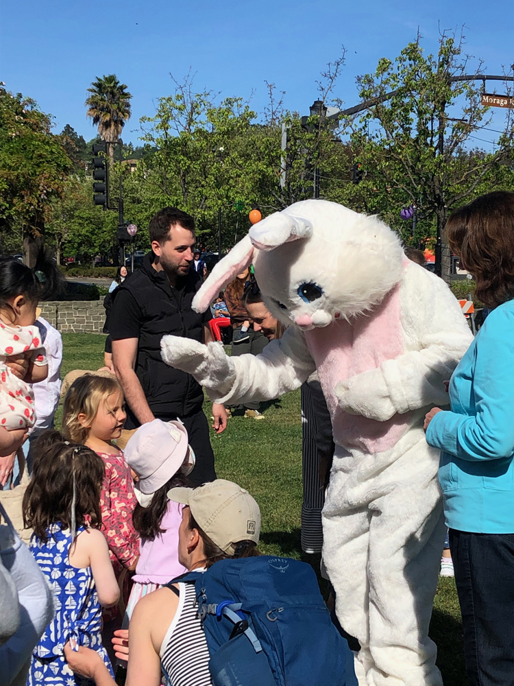 Easter Bunny visits kids in Lafayette.