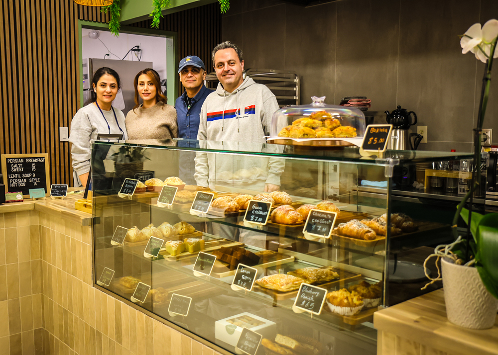Shemroon Café co-owners, from left: Mona Aghayan, Sara Konari, Dave Honarmand and Aydin Ameli. Missing, Chef Shabnam Ameli.