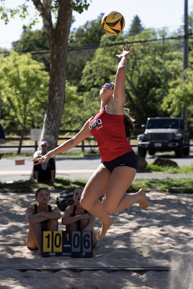 Campolindo Sophia Wilson going up for the ball.