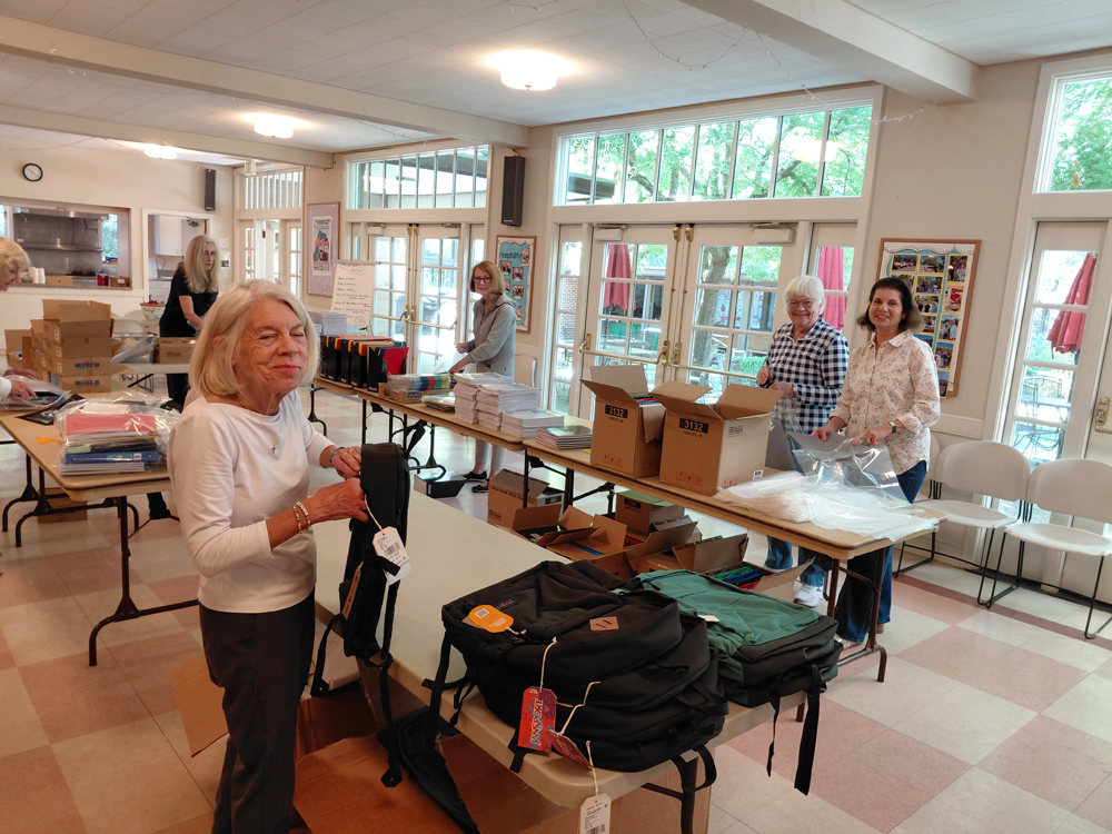Orinda church members fill and donate 400 backpacks for children in need