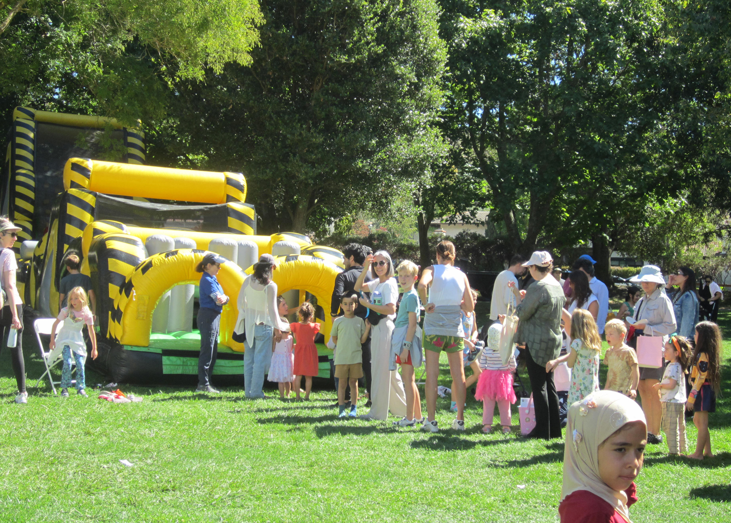 Bounce houses drew long lines of little ones at the Sept. 26 Pear & Wine Festival in Moraga.
