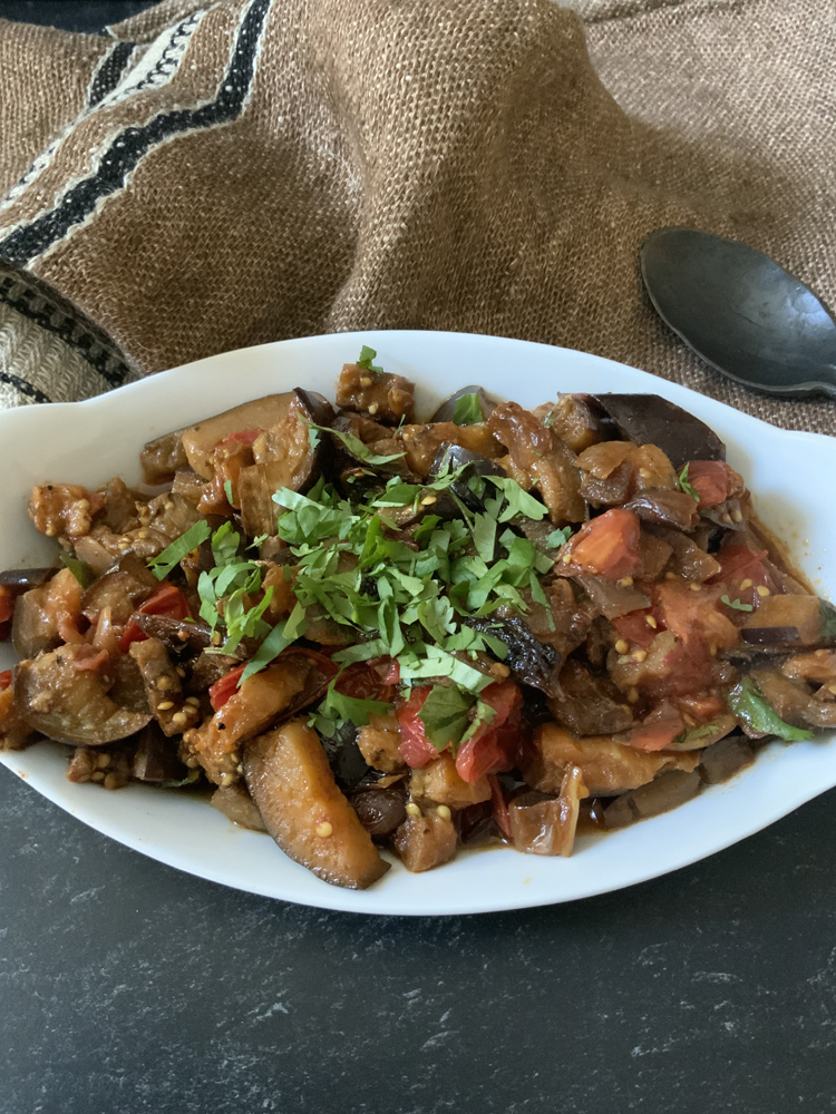 Rustic Eggplant Medley a savory, sweet and smoky Mediterranean delight